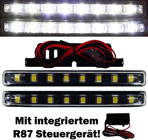 Black led tagfahrlicht 8 - 2x,