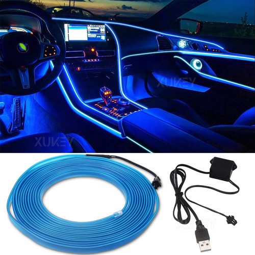 Usb blau auto led el - led,
